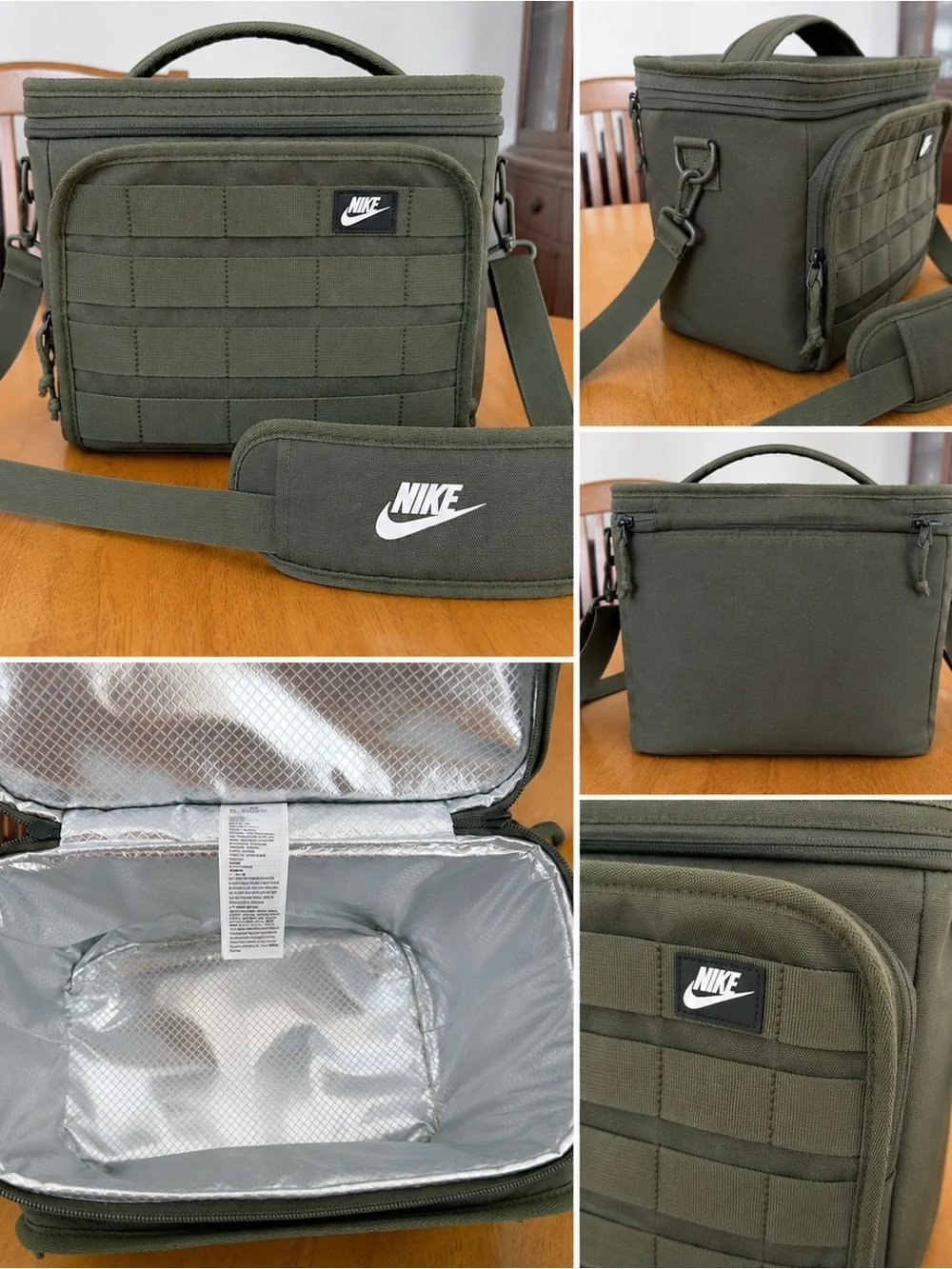 Nike Olive Green Insulated Toiletry / Cooler Bag with Shoulder Strap